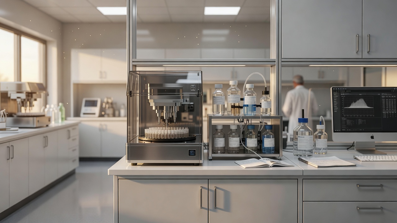 Bachem HPLC purity testing bench